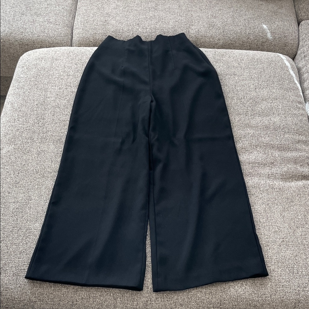 Zara Black Wide-Leg Women's Pants
